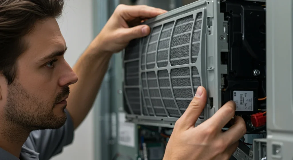 hvac maintenance carried out by engineer